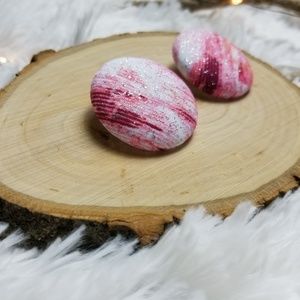 Custom button earrings